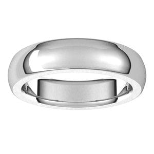 Rings Palladium 5 mm Heavyweight Comfort-Fit Half Round Band Size 10