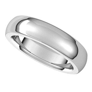 Rings Palladium 5 mm Heavyweight Comfort-Fit Half Round Band Size 10