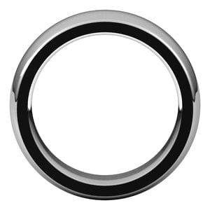 Sterling Silver 7 mm Heavyweight Comfort-Fit Half Round Band Size 10