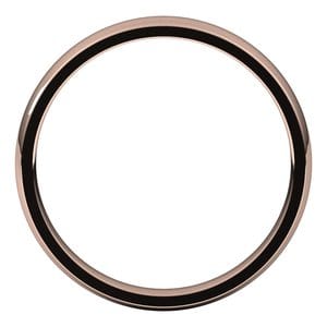 Rings 14K Rose 3 mm Lightweight Comfort-Fit Half Round Band Size 8