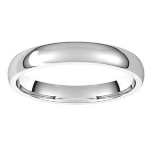 Rings Continuum Sterling Silver 3 mm Lightweight Comfort-Fit Half Round Band Size 7