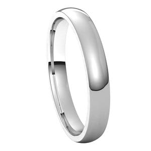 Rings Continuum Sterling Silver 3 mm Lightweight Comfort-Fit Half Round Band Size 7