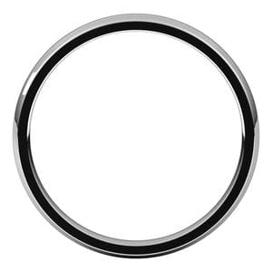 Rings 14K White 2.5 mm Lightweight Comfort-Fit Half Round Band Size 7.5