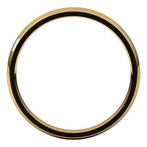 Rings 14K Yellow 2.5 mm Lightweight Comfort-Fit Half Round Band Size 6