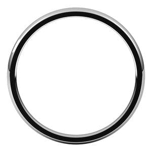 Rings Platinum 2 mm Lightweight Comfort-Fit Half Round Band Size 7.5