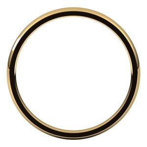 Rings 18K Yellow 2 mm Lightweight Comfort-Fit Half Round Band Size 6.5