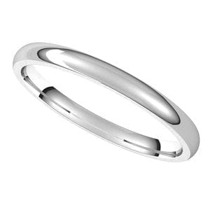 Rings Platinum 2 mm Lightweight Comfort-Fit Half Round Band Size 4.5