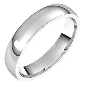 Rings Sterling Silver 4 mm Lightweight Comfort-Fit Half Round Band Size 7.5