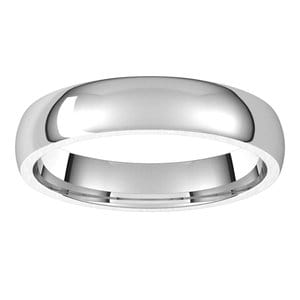 Rings Sterling Silver 4 mm Lightweight Comfort-Fit Half Round Band Size 7.5
