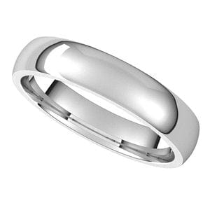 Rings Sterling Silver 4 mm Lightweight Comfort-Fit Half Round Band Size 7.5