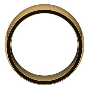 Rings 14K Yellow 10 mm Lightweight Comfort-Fit Half Round Band Size 4.5