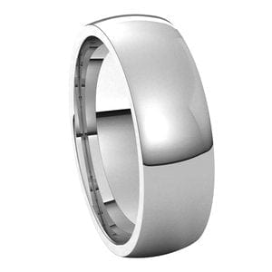 Rings Sterling Silver 6 mm Lightweight Comfort-Fit Half Round Band Size 10