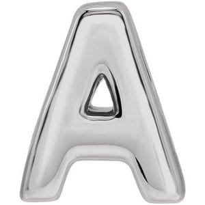 14K WHITE BLOCK INITIAL A SLIDE PENDANT