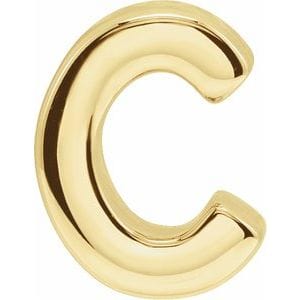 14K YELLOW BLOCK INITIAL C SLIDE PENDANT