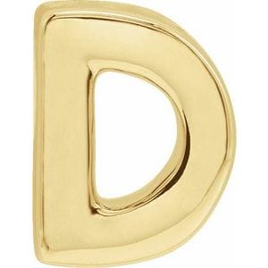 14K YELLOW BLOCK INITIAL D SLIDE PENDANT
