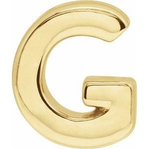 14K YELLOW BLOCK INITIAL G SLIDE PENDANT