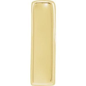 14K YELLOW BLOCK INITIAL I SLIDE PENDANT