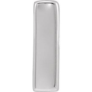 14K WHITE BLOCK INITIAL I SLIDE PENDANT