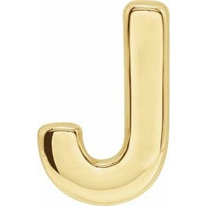 14K YELLOW BLOCK INITIAL J SLIDE PENDANT