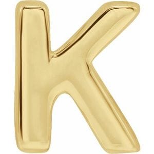 14K YELLOW BLOCK INITIAL K SLIDE PENDANT