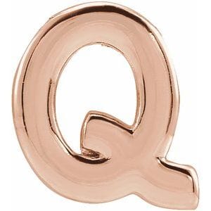 14K ROSE BLOCK INITIAL Q SLIDE PENDANT