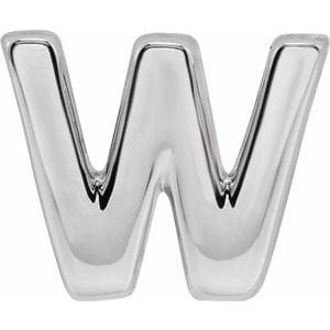 14K WHITE BLOCK INITIAL W SLIDE PENDANT