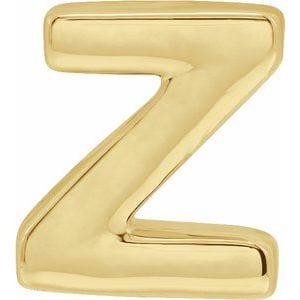 14K YELLOW BLOCK INITIAL Z SLIDE PENDANT