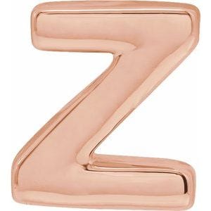 14K ROSE BLOCK INITIAL Z SLIDE PENDANT