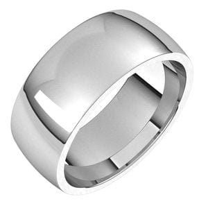 Rings Sterling Silver 8 mm Lightweight Comfort-Fit Half Round Band Size 7