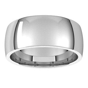 Rings Sterling Silver 8 mm Lightweight Comfort-Fit Half Round Band Size 7