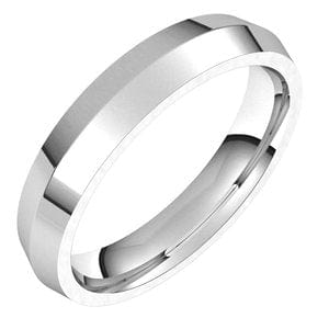 Sterling Silver 4 mm Comfort-Fit Knife Band Size 10