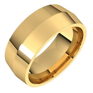 Rings 18K Yellow 8 mm Comfort-Fit Knife Band Size 11