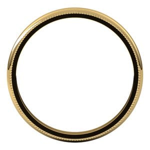 Rings 14K Yellow 2.5 mm Milgrain Half Round Band Size 7