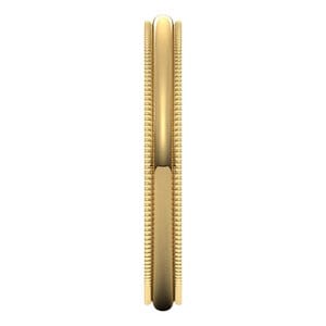 Rings 14K Yellow 2.5 mm Milgrain Half Round Band Size 7