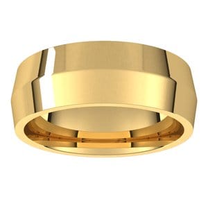Rings 14K Yellow 7 mm Knife Edge Comfort Fit Band Size 9.5