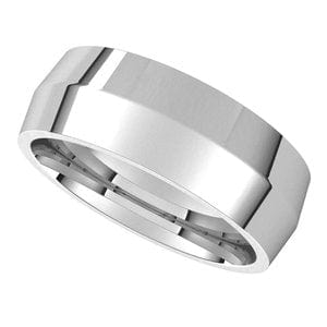 Sterling Silver 7 mm Comfort-Fit Knife Band Size 10.5