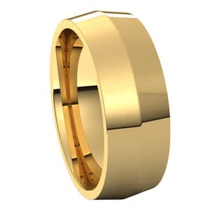 Rings 14K Yellow 7 mm Knife Edge Comfort Fit Band Size 9.5