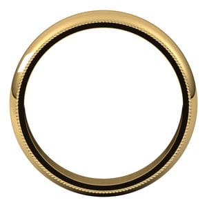 Rings 14K Yellow 5 mm Milgrain Half Round Band Size 9