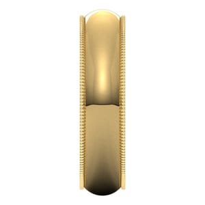 Rings 14K Yellow 5 mm Milgrain Half Round Band Size 8