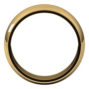 Rings 18K Yellow 7 mm Milgrain Half Round Band Size 13