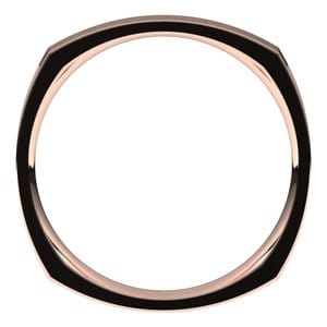 Rings 14K Rose 2.5 mm Comfort-Fit Square Band Size 8.5