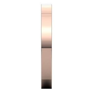 Rings 14K Rose 2.5 mm Comfort-Fit Square Band Size 8.5