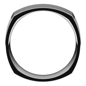 Sterling Silver 8 mm Comfort-Fit Square Band Size 10.5