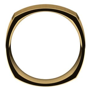 Rings 14K Yellow 9 mm Comfort-Fit Square Band Size 10