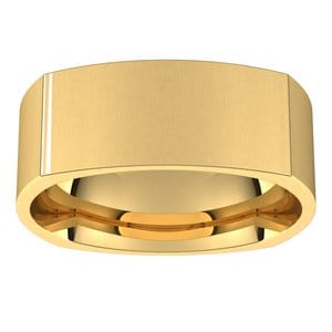 Rings 14K Yellow 9 mm Comfort-Fit Square Band Size 10