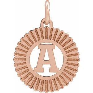 14K ROSE GOLD-PLATED STERLING SILVER INITIAL A PENDANT