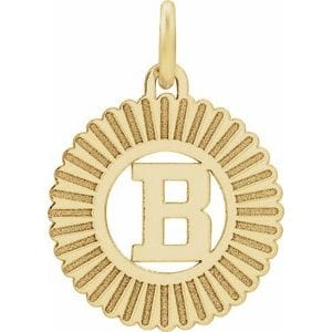 10K YELLOW INITIAL B PENDANT