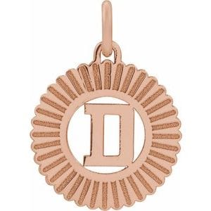 14K ROSE INITIAL D PENDANT