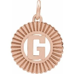 14K ROSE GOLD-PLATED STERLING SILVER INITIAL G PENDANT