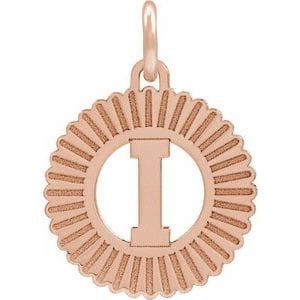 14K ROSE GOLD-PLATED STERLING SILVER INITIAL I PENDANT